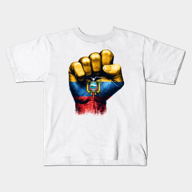 Ecuador Flag Kids T-Shirt by Vehicles-Art